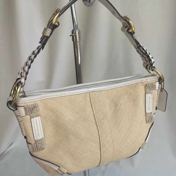 $228 Coach. 4710 Soho Leather/ Straw summer bag - Picture 1 of 17